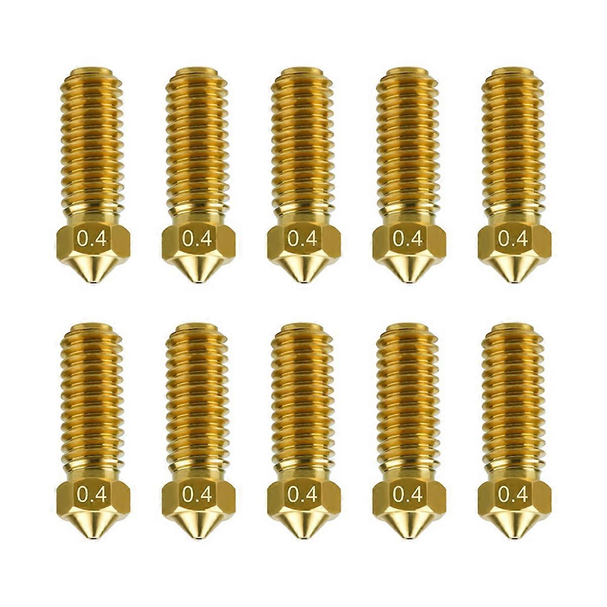 10PCS Brass Nozzles for Anycubic Kobra 3,0.4mm High Speed Nozzles Kit