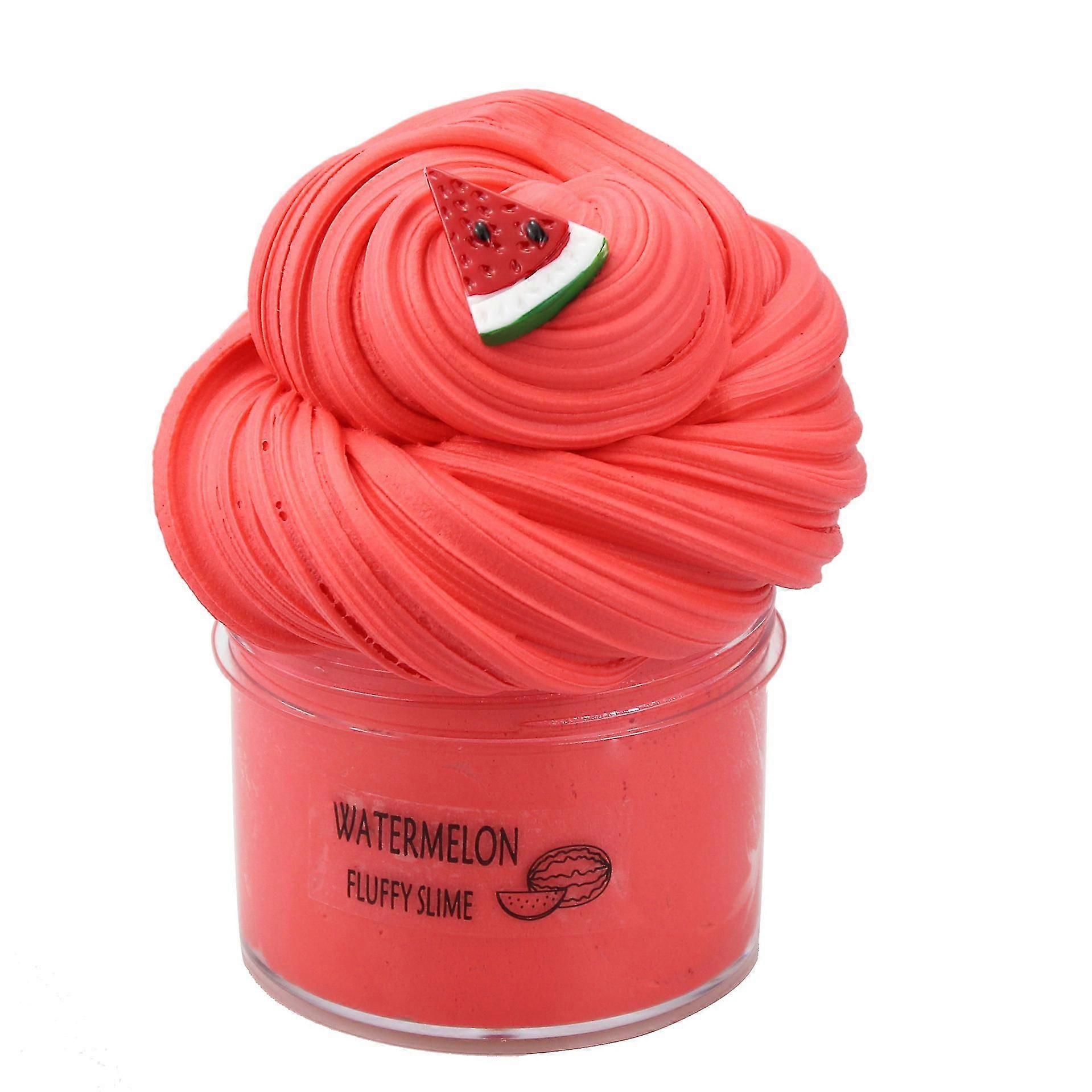 Cadeau pour enfants Fluffy Putty avec 70ml Slime Toy Super Doux Extensible Pastèque