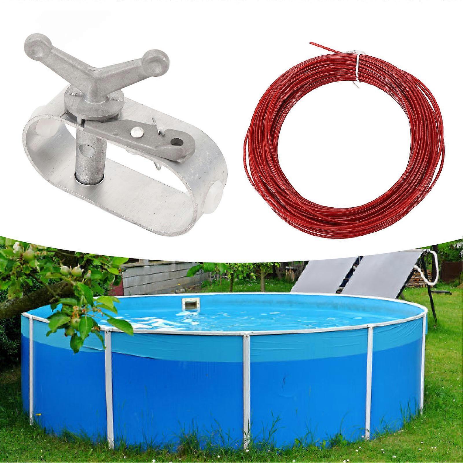 Pool Cover Cable and Winch Kit 100FT Galvanized Wire Heavy Duty
