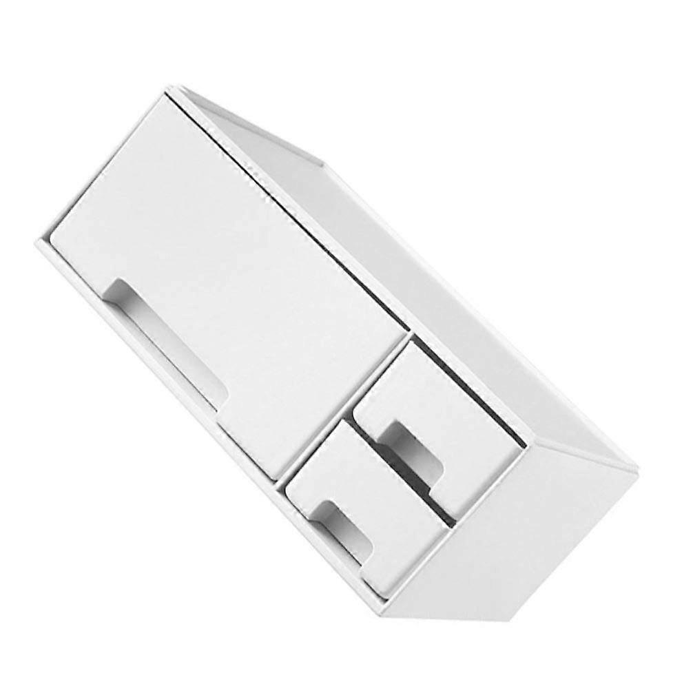 Monitor Stand Riser with Drawer PC Laptop Notebook Printer Holder with Pull Out Storage Drawer Desk Organizer White