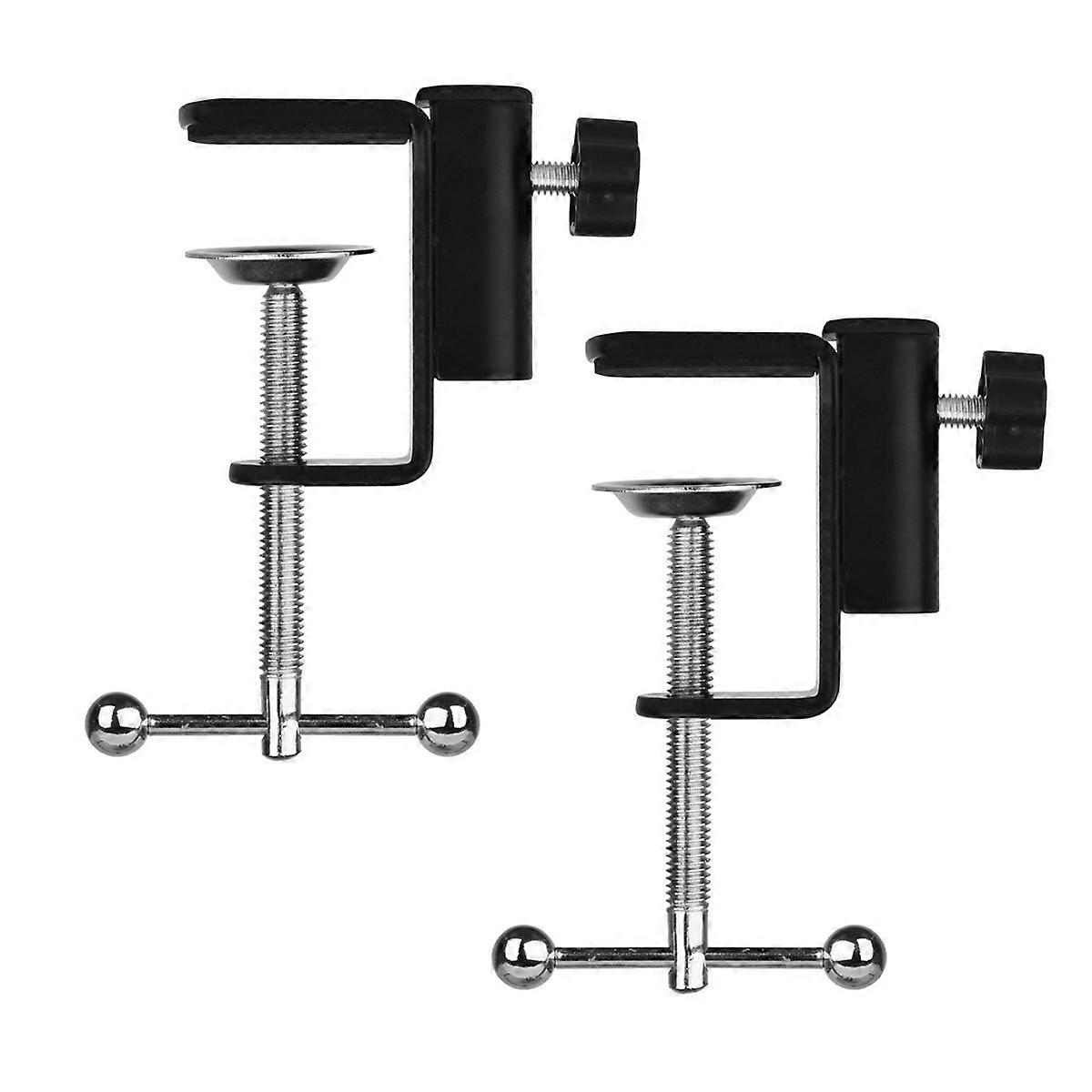 2PCS 360 degree bendable cantilever bracket-double glass bead iron base (black)