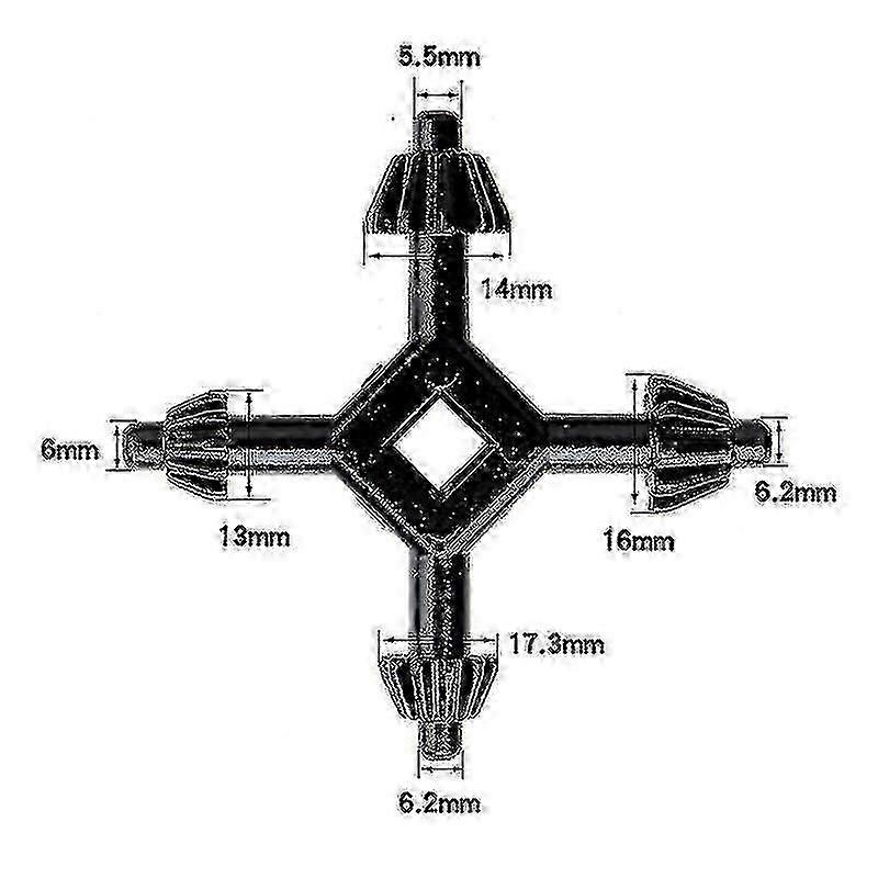 Universal Chuck Key 4-en-1 Multi-function Drill Chuck Key 4-en-1 Drill Tool, Drill Chuck Chuck Chuck Key, Chuck Key