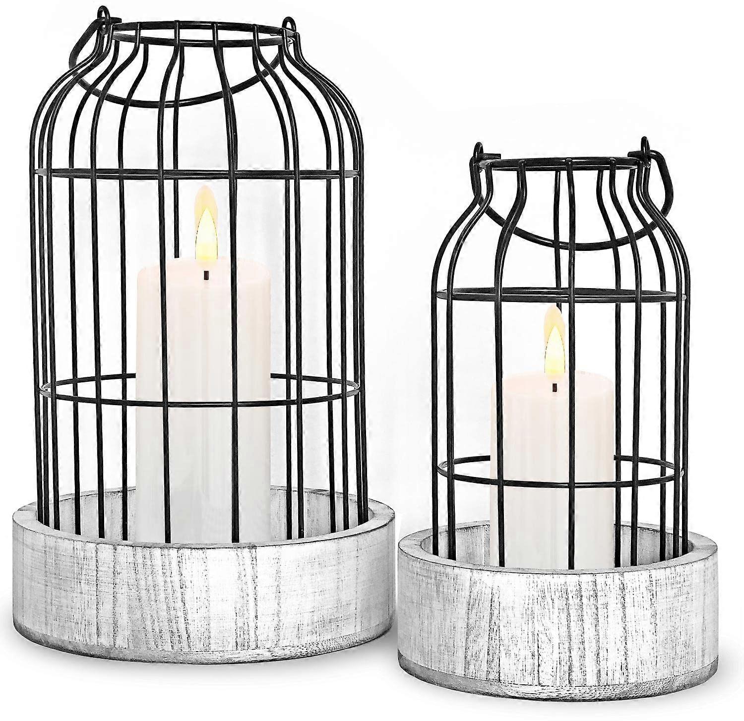 Lantern Decor Refined Rustic for Living Room Fireplace Mantle