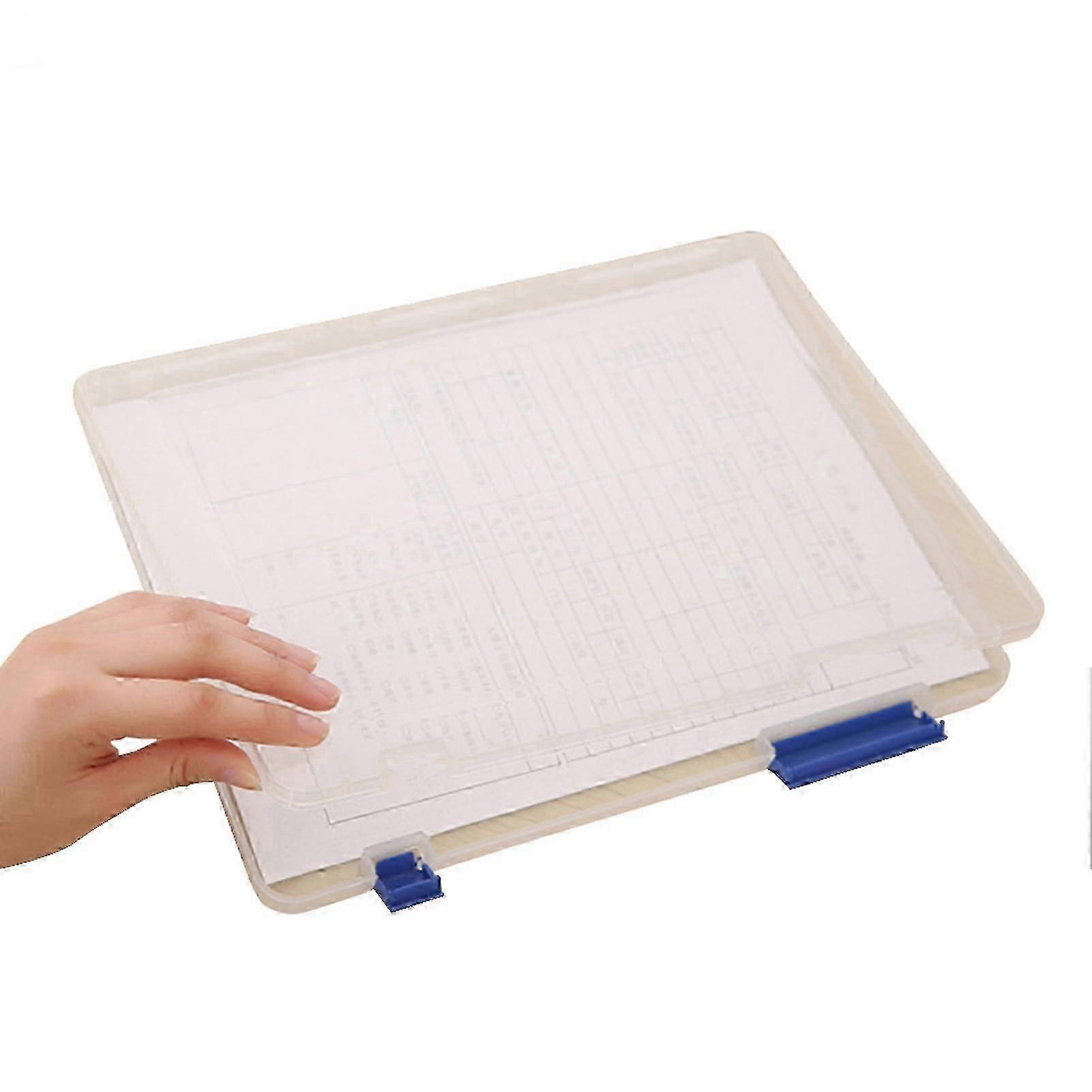 Document Box Lightweight Transparent PP Portable A4 File Box for Magazines