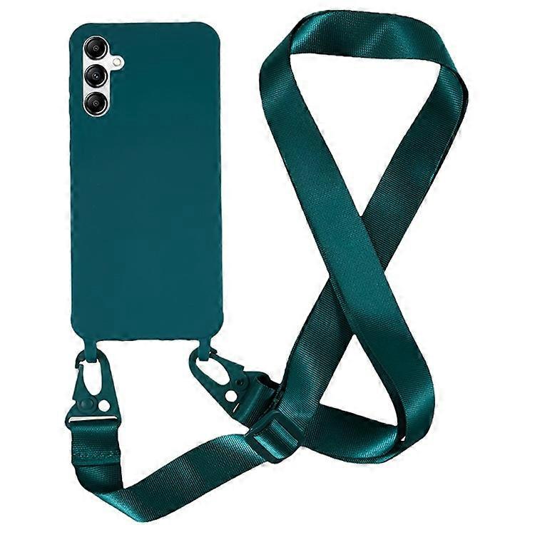 Soft TPU Phone Case Compatible For Samsung Galaxy A14 5G Matte Finish Shockproof Cover with Wide Lanyard