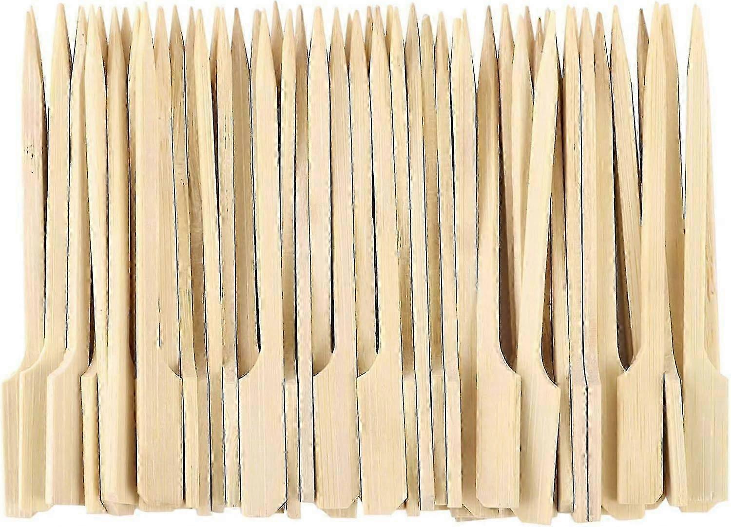 200 Pieces Paddle Bamboo Skewers: Wooden Sticks For Skewers And Parties