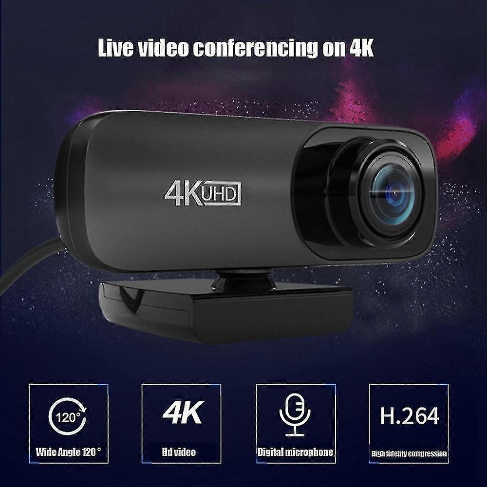 Webcam 4k Uhd 3840x2160p Webcam 800w Pixels Computer Camera 120 Groothoek Web Camera Met Microfoon
