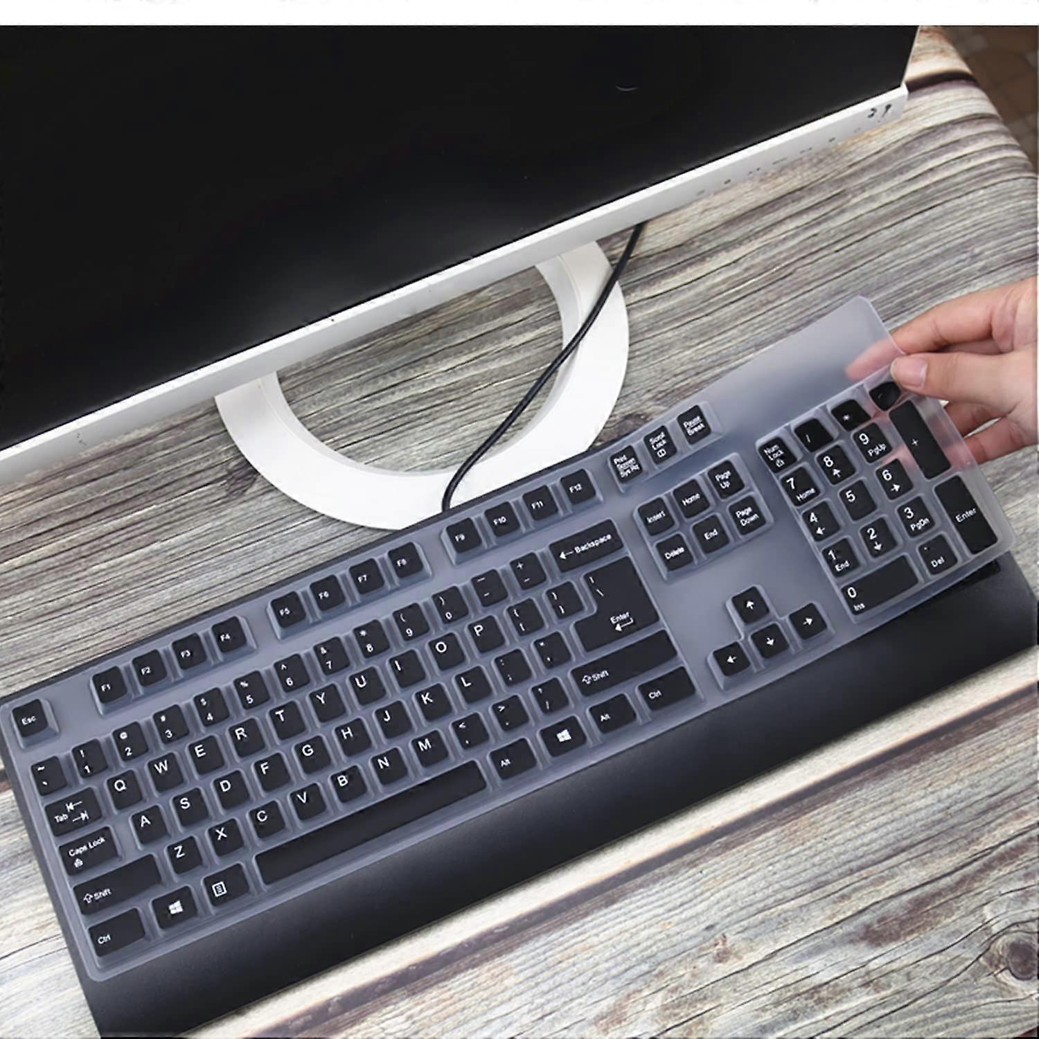 Keyboard Cover For Lenovo Preferred Pro II Wired External USB Keyboard SK-8825 73p5220 KB1021 US Black
