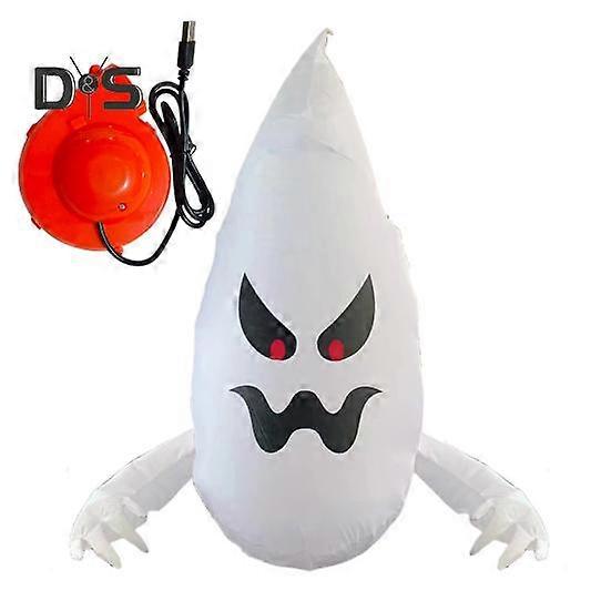 Giant Window Ghost Inflatable Halloween Decoration with Blower Scary Light Up Phantom Ornament for Yard Garden Lawn Decor