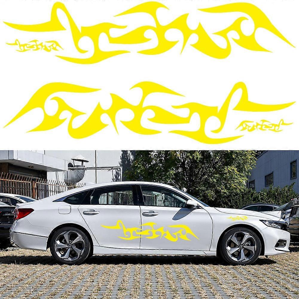 2 PCS/Set D-925 Flame Pattern Car Modified Decorative Sticker