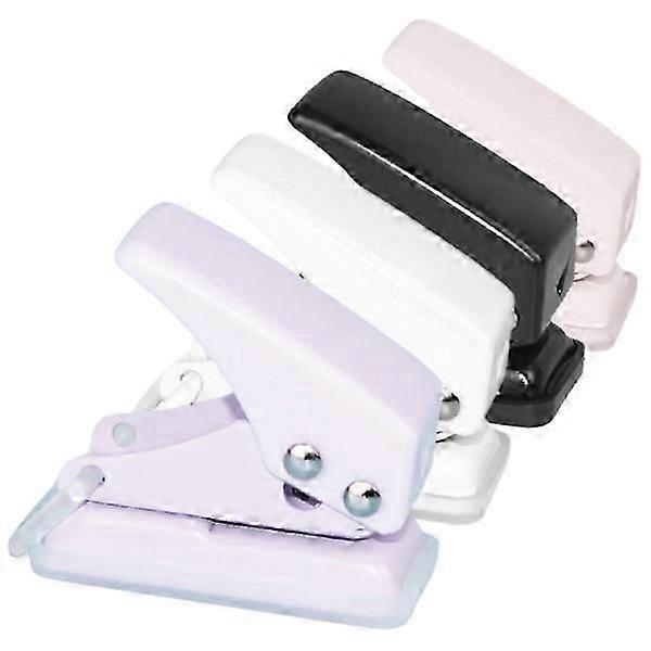 4pcs Loose Leaf Hole Puncher Paper Sheets Hole Maker Manual Single Hole Punch For Office Hole Punch