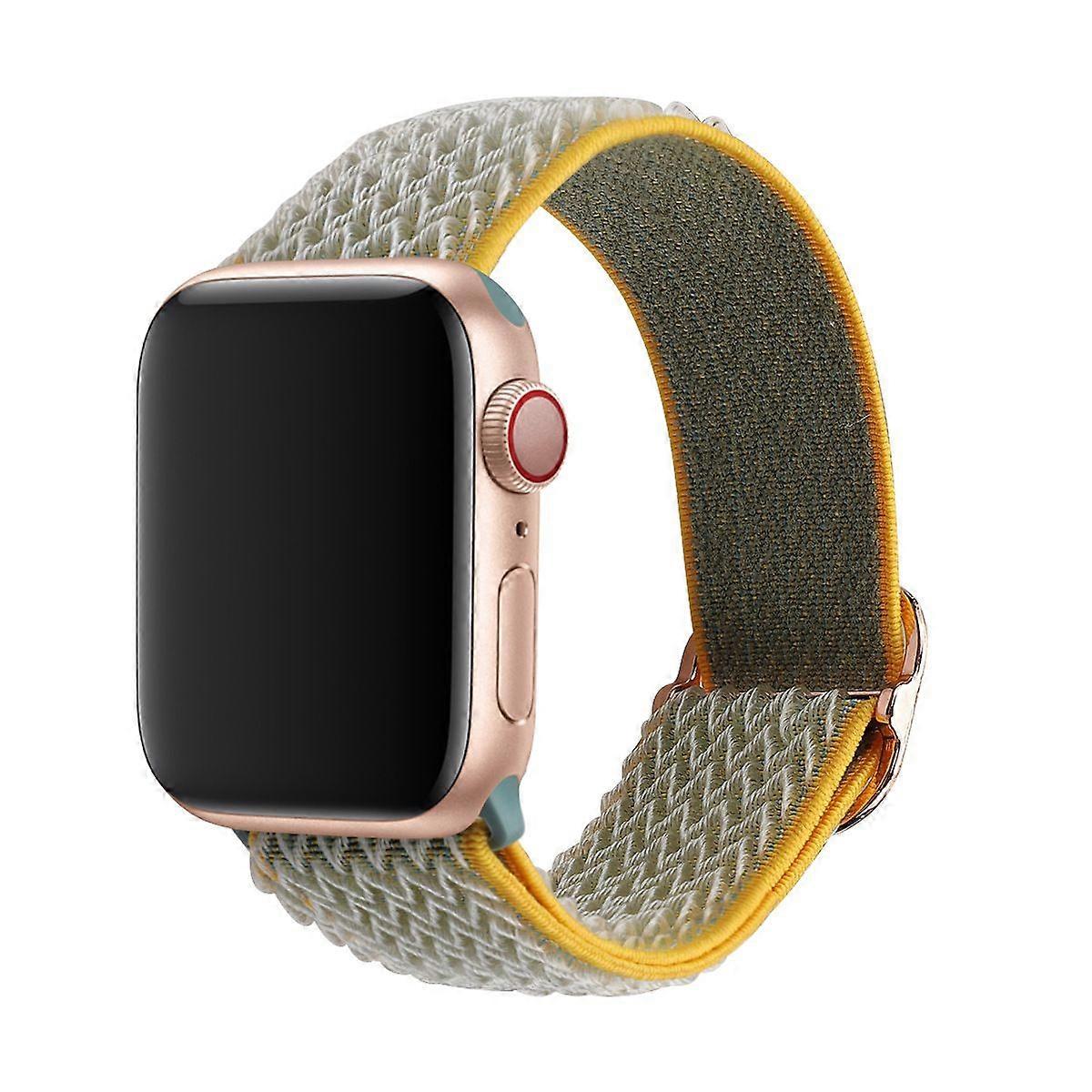 For Apple Watch Band 42/44/45mm Stretchy Nylon Solo Loop Band for iWatch Series 8 7 6 5 4 3 2 1 SE,Adjustable 2 Pack Elastics Strap