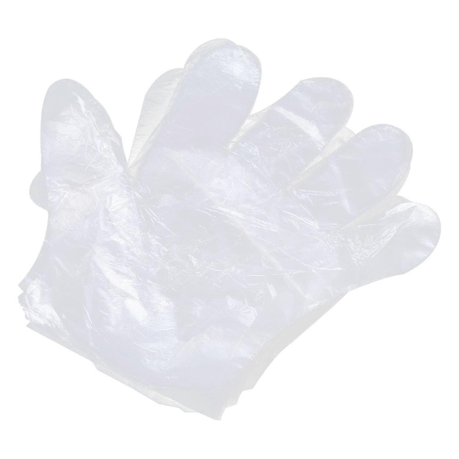 Gants jetables Flexible Pe Clear 100 Pcs Transparent