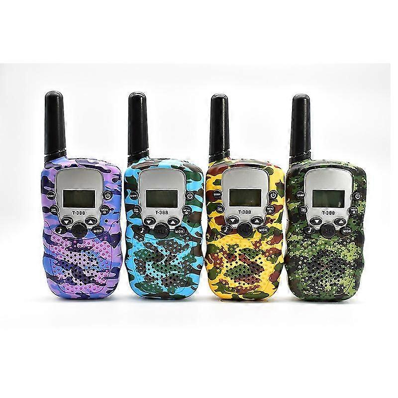 Kids Walkie Talkies 4 Pack, 3 Miles Long Range With Backlit Lcd Flashlights