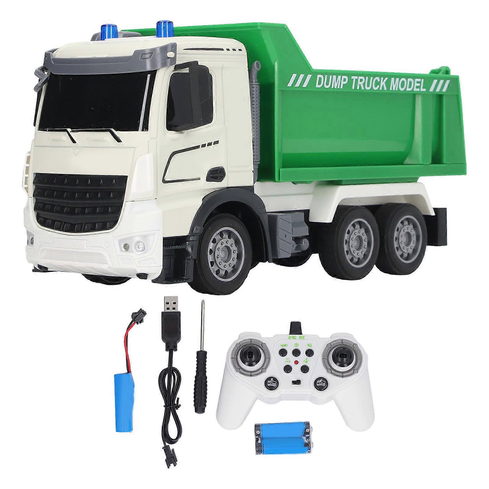 Garbage Toy with Light Sound Rechargeable High Simulation Remote Control Sanitation Truck Model