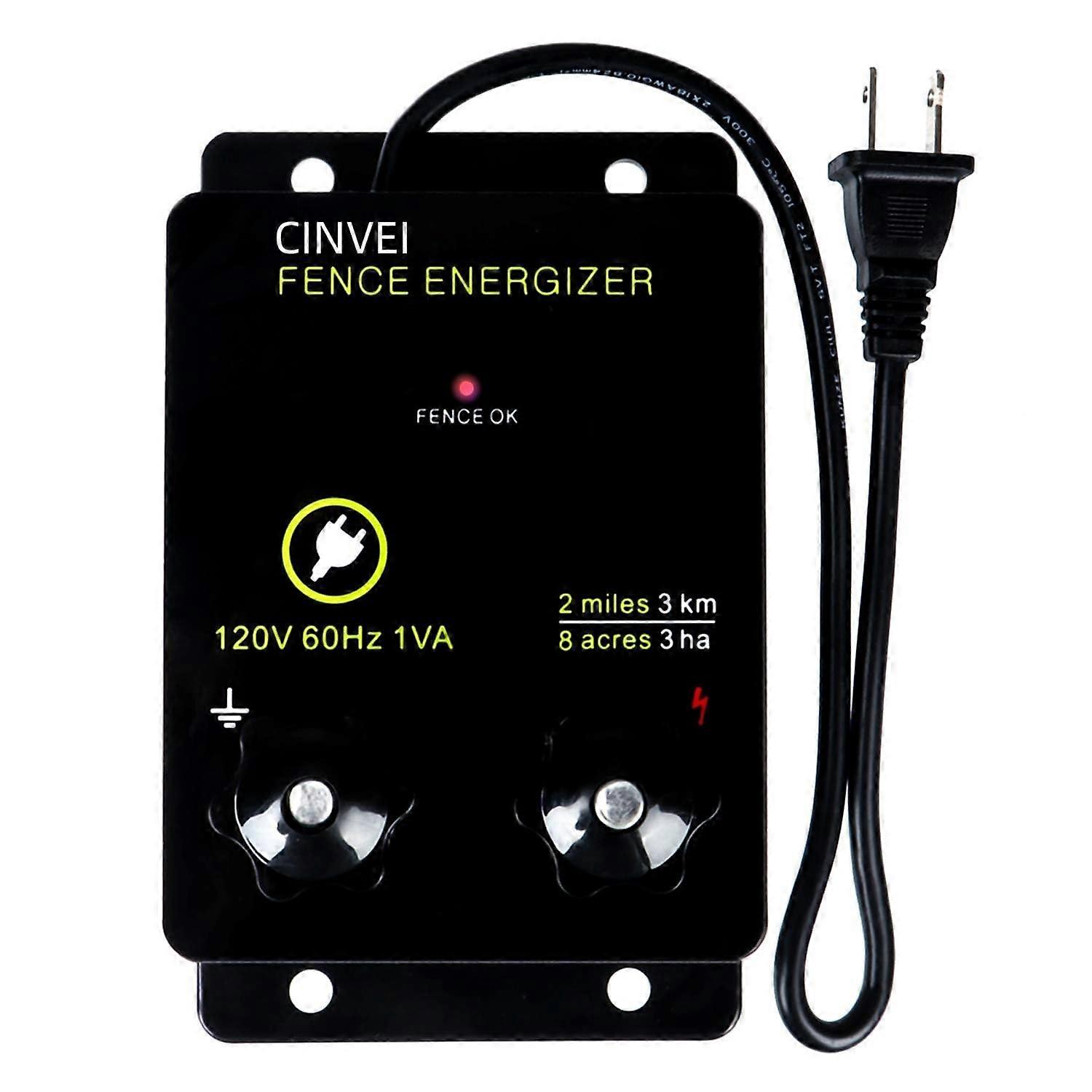 Electric Fence Energizer for Dogs and Livestock - 2 Mile Range Controller for Preventing Wild Animal Intrusions
