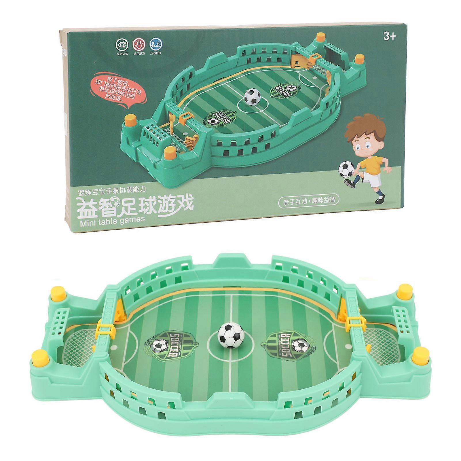 Table Football Game Interactive Funny Simple to Play Manual Scoring Soccer Games Pinball Toy for Indoor Green