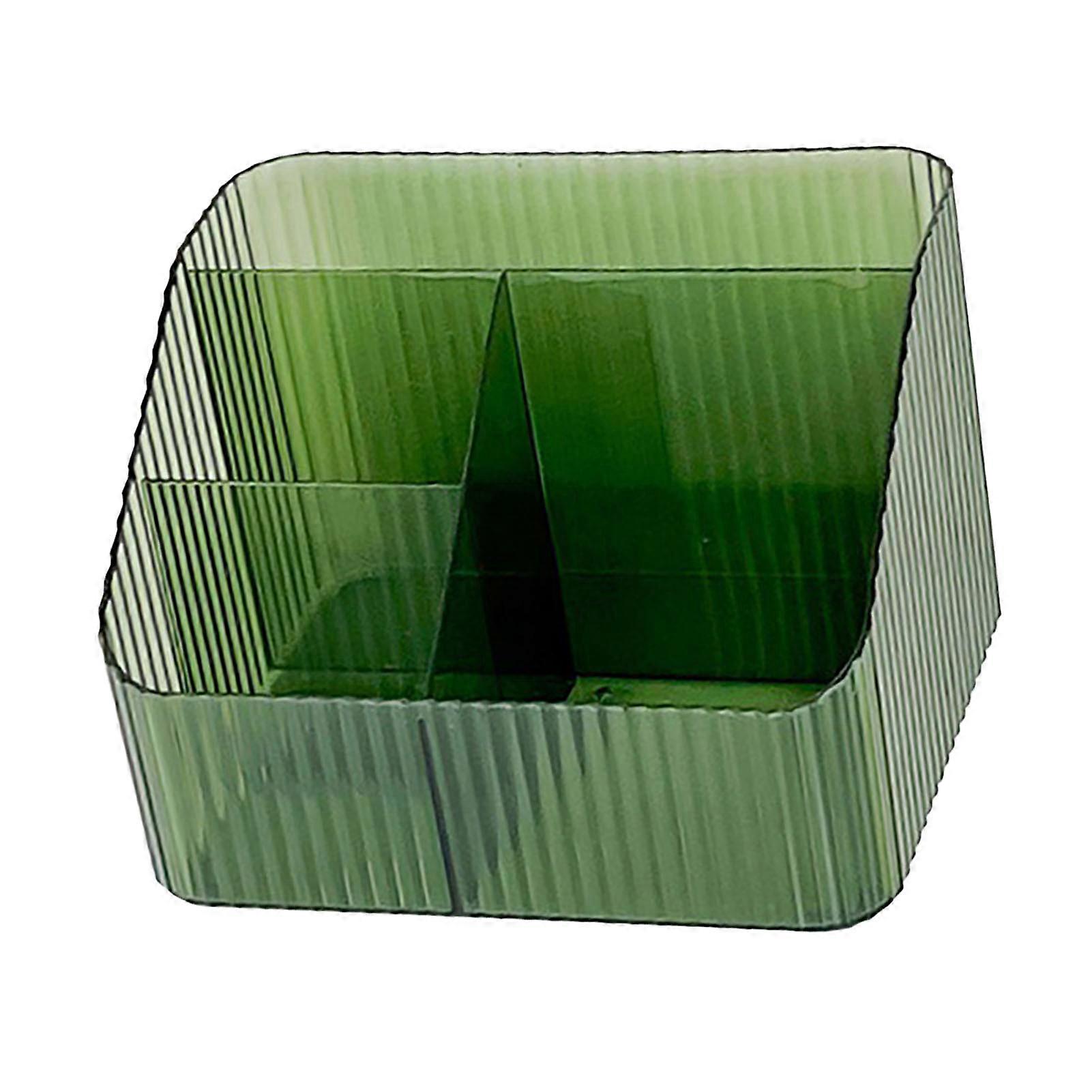 Desktop Storage Box Trapezoidal Organizer PP Plastic Sorting Case for Makeup Cosmetic Brush 4 Grids