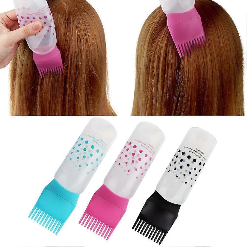 Hair Dye Bottle Applicator Set of 3 with Root Comb and Scalp Tool for Professional Hair Coloring Accessories