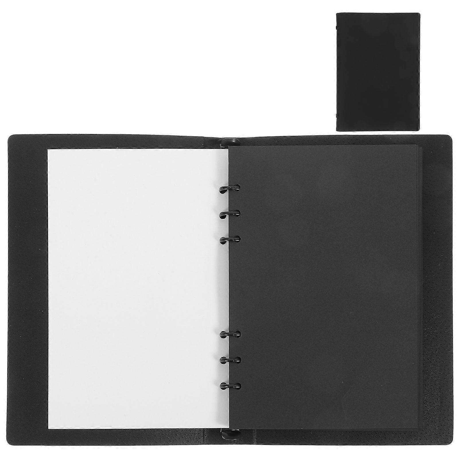 1 Book A5 Loose Leaf Notebook With Pu Cover Notebook Pack Spiral Notebook Blank Pocket Notebook Cover Mini Spiral Notebook