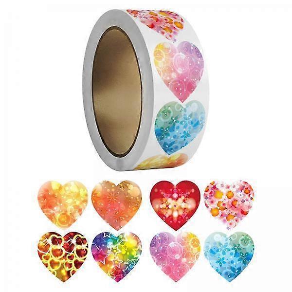 Festive Heart-Shaped Stickers Bundle - 500 Pieces