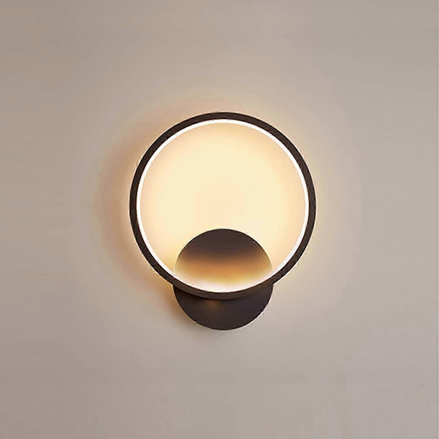 Indoor Wall Light Led 13w Round Wall Lamp Black