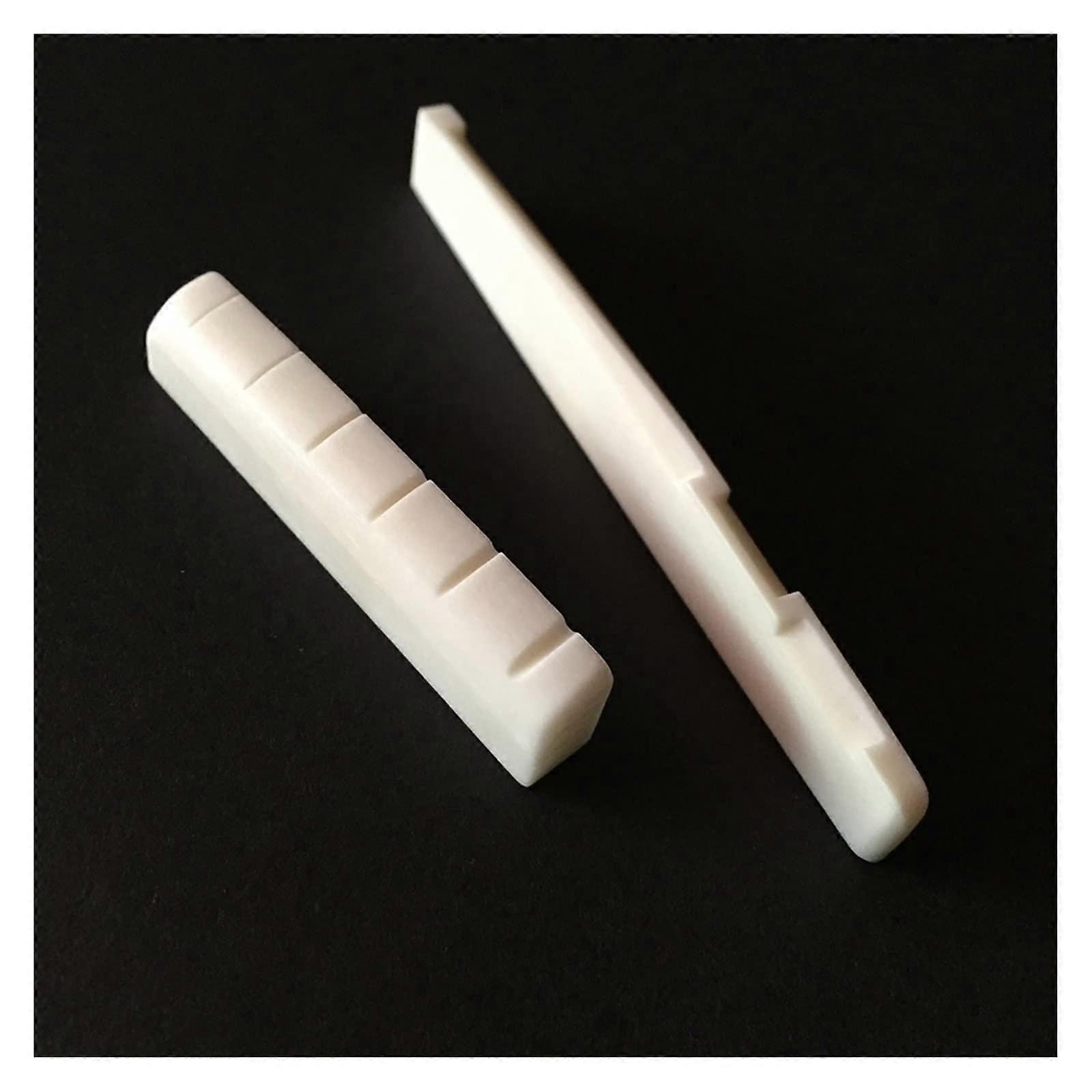 Guitar Replacement Nut 6-String Slotted Cattle Bone Nut For Acoustic Guitars