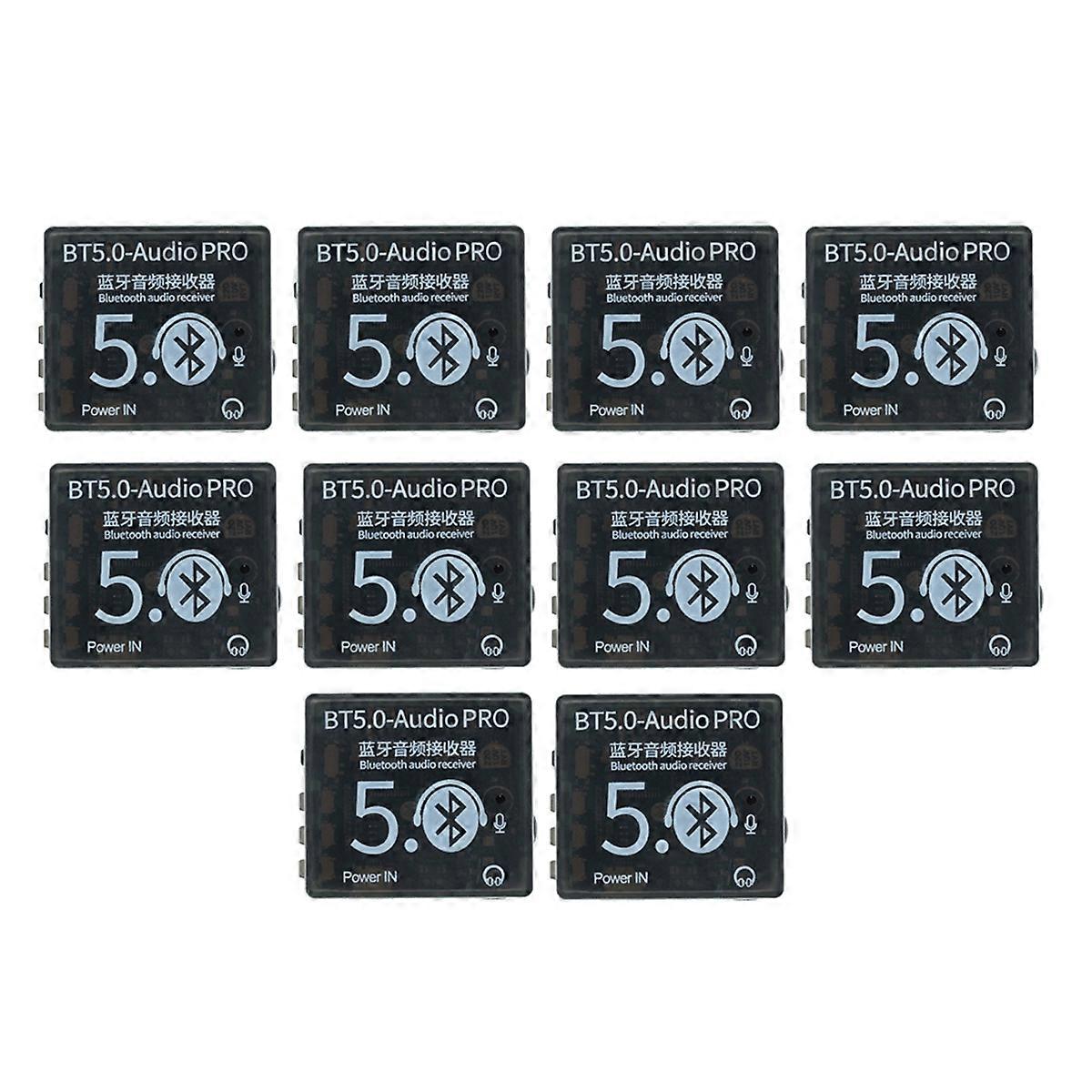 10PCS BT5.0 PRO Audio Receiver Board MP3 Lossless Decoder Player Board with Housing 3.7-5V Wireless