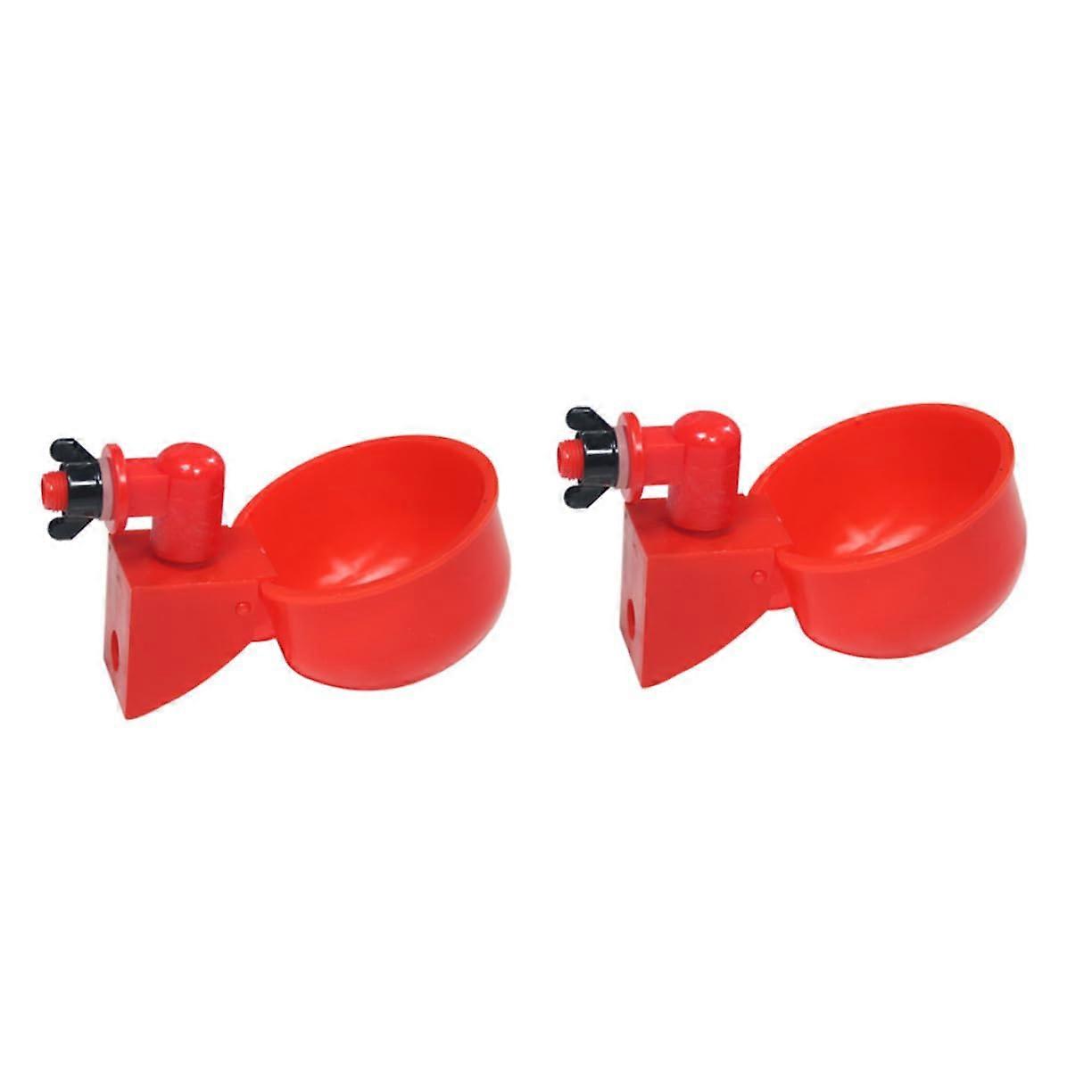 2-Piece Poultry Waterer Durable Plastic Automatic Drinker For Chickens And Quails Daily Use