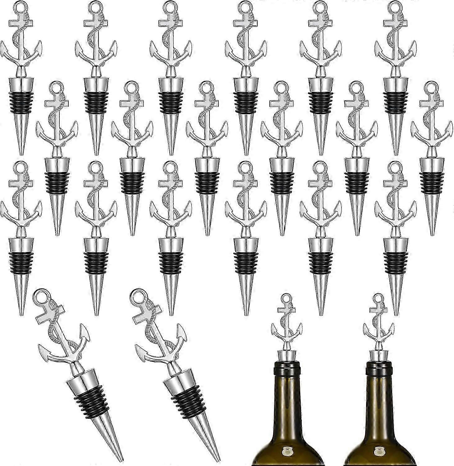 20 st. nautiska ankare vinproppar - strandtema flaskproppar för presenter