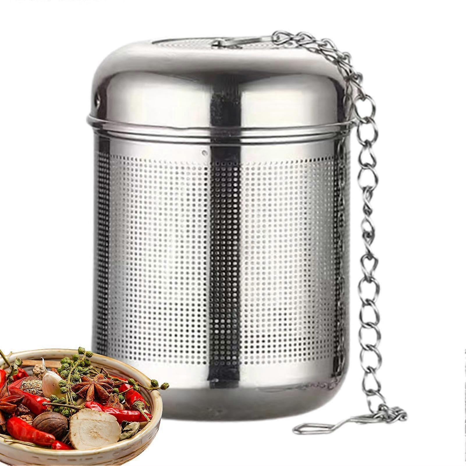 Rustproof Fine Mesh Tea Ball Strainer - Stainless Steel Herb and Spice Filter for Cooking, Stew, and Soup Preparation