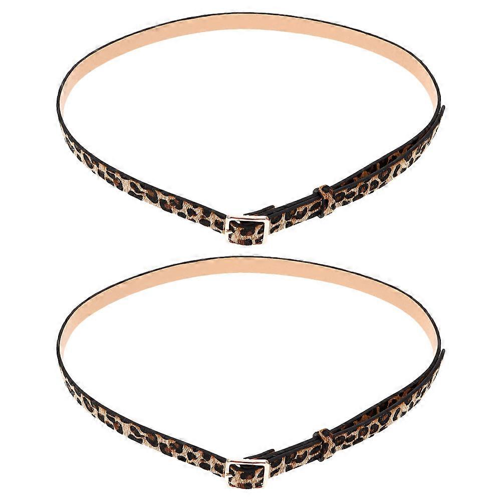Here's a polished and professional product description for your **2 Pcs Adjustable Women Faux Leopard Print Belts**:
### π― 2 Pack Adjustable