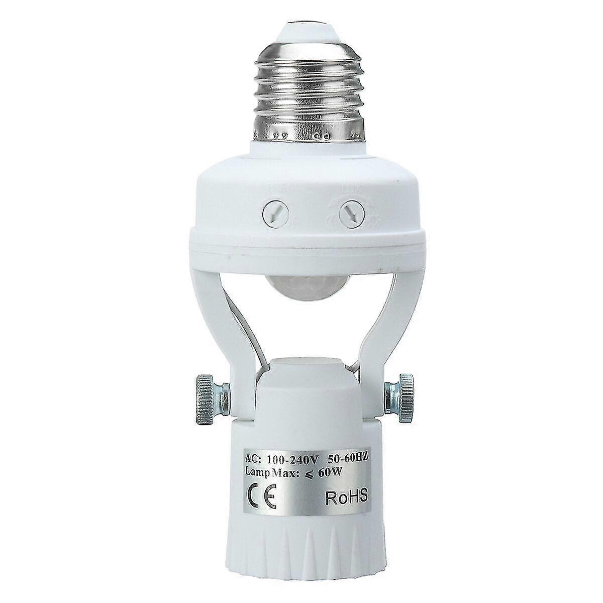 Smart Motion Sensor Light Bulb Base Switch for E26/E27 - Compatible with Various Brands - 110-240V Intelligent Lamp