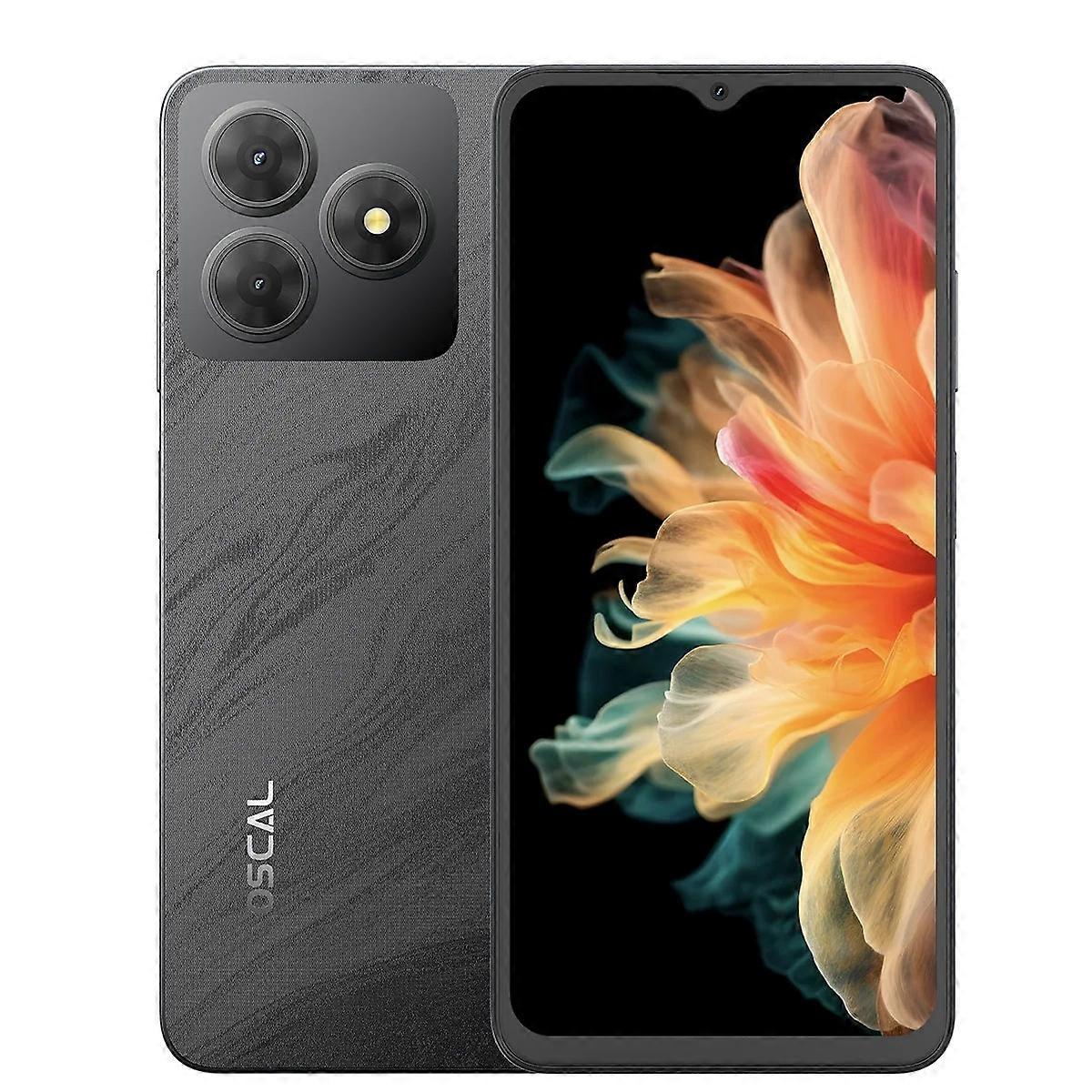 OSCAL FLAT 2 Mobile Phones Android 14, 4GB + 256GB/ 2TB TF, Black