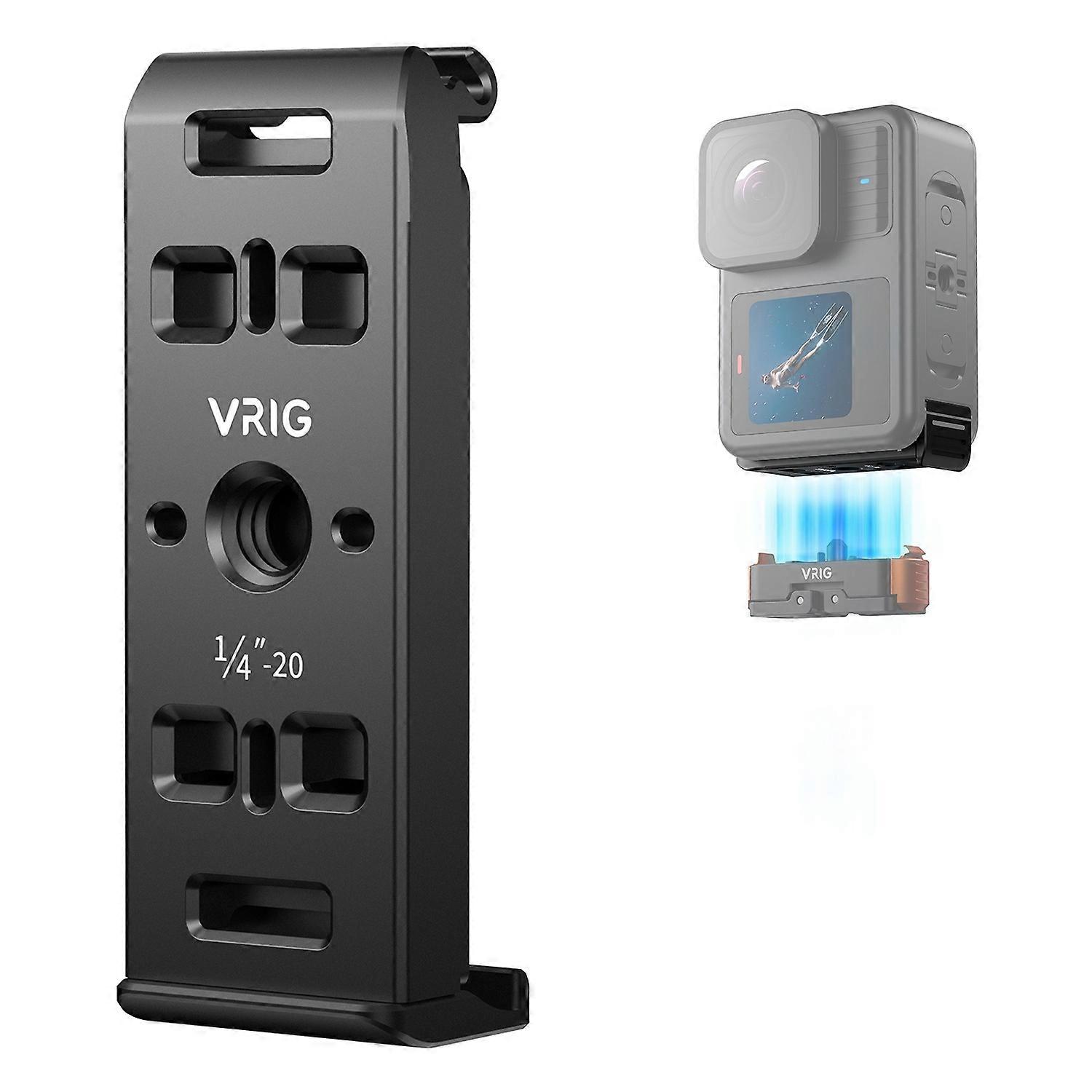 VRIG AC-29 für GoPro Hero 13 12 11 10 9 Vertikales Batteriefach Batterieabdeckung Magnetischer Schnellspanner