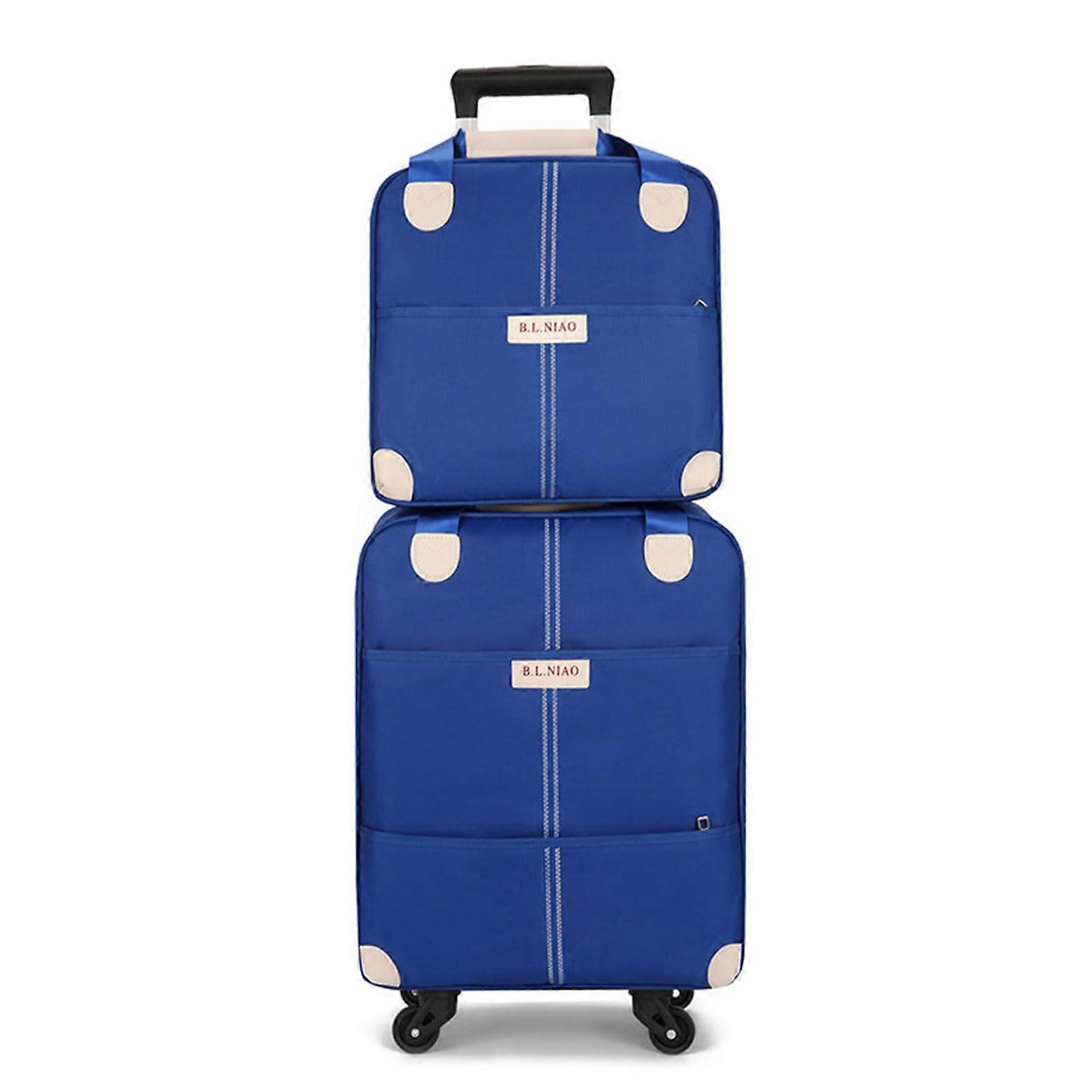 Carry On Luggage Set 18-Inch And 14-Inch Airline-Approved Carry-On Suitcases Duffel Bag And Spinner Wheels Blue Travel