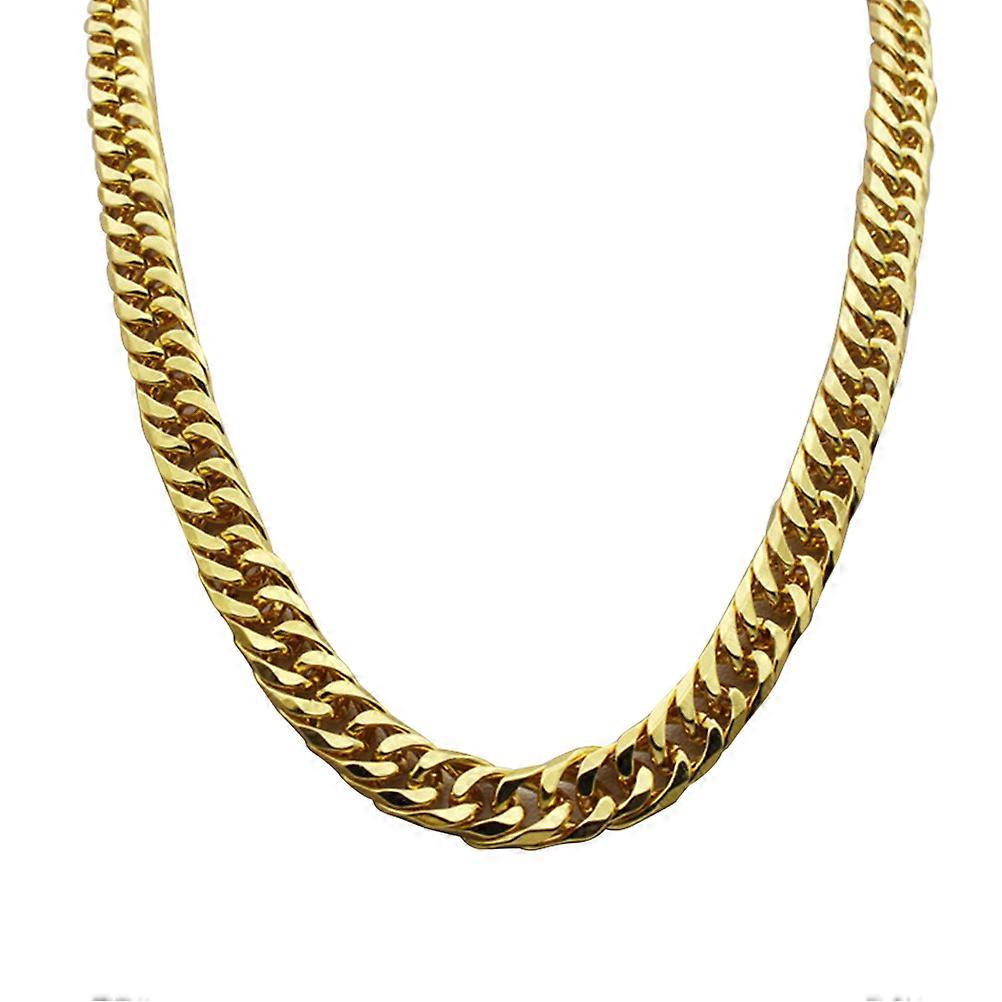 Here's a refined and professional product description based on your input:
**Men's Chunky Imitation Gold Necklace – Hip Hop Style Chain for