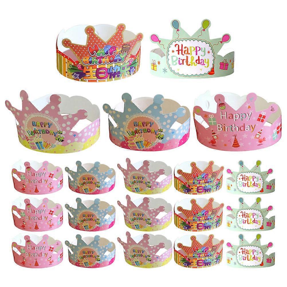 100 יחידות כתרי נייר קלים כובעי יום הולדת לקישוטי מסיבות, חגיגת בנים ואביזרי צילום
