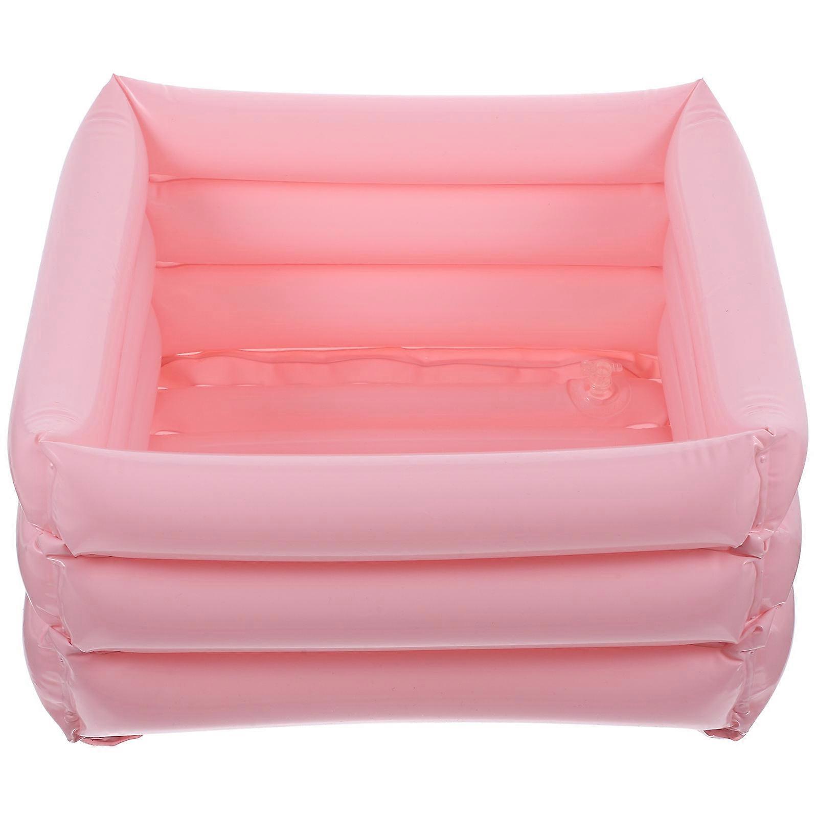 Foldable Foot Wash Basin Portable Body Washing Basin Care for Bedridden PVC 31.00X31.00X15.00CM Drainable 1 Set