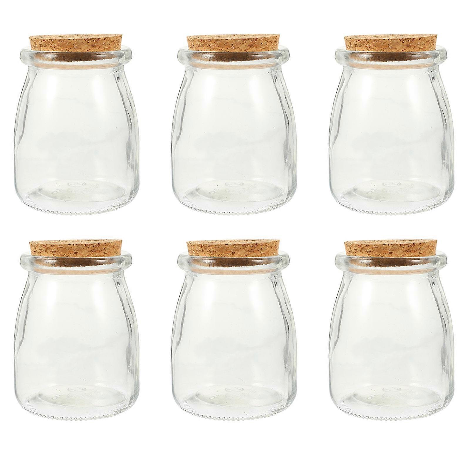Mini Glass Jars Party Favor Jars Baby Shower Decor Cork Material 6 Sets