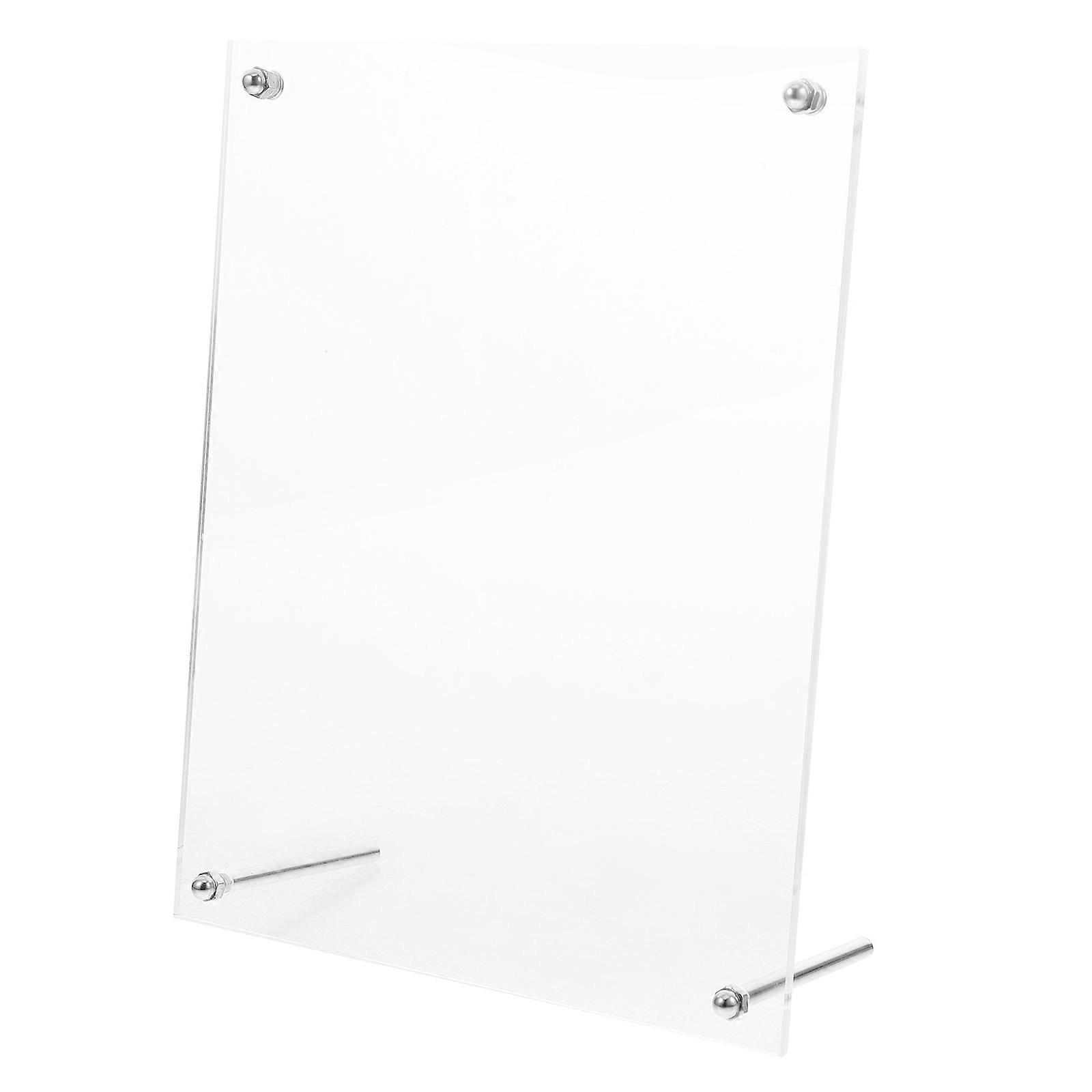 Transparent Picture Frame Frameless Floating Frames Office Use Minimalist .43X7.47X2.75in Photo Display 1Pack