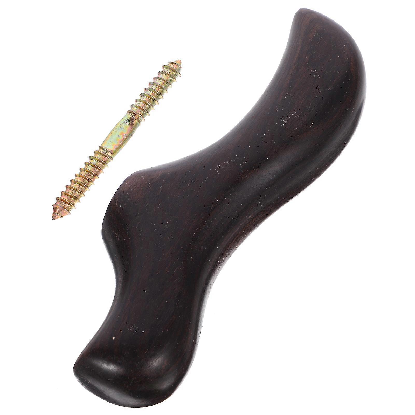 Walking Stick Handle Grip Wood Trekking Pole Handle Shock Reduction Curved Ergonomic Design 14X5.50X2.50CM Durability 1Set
