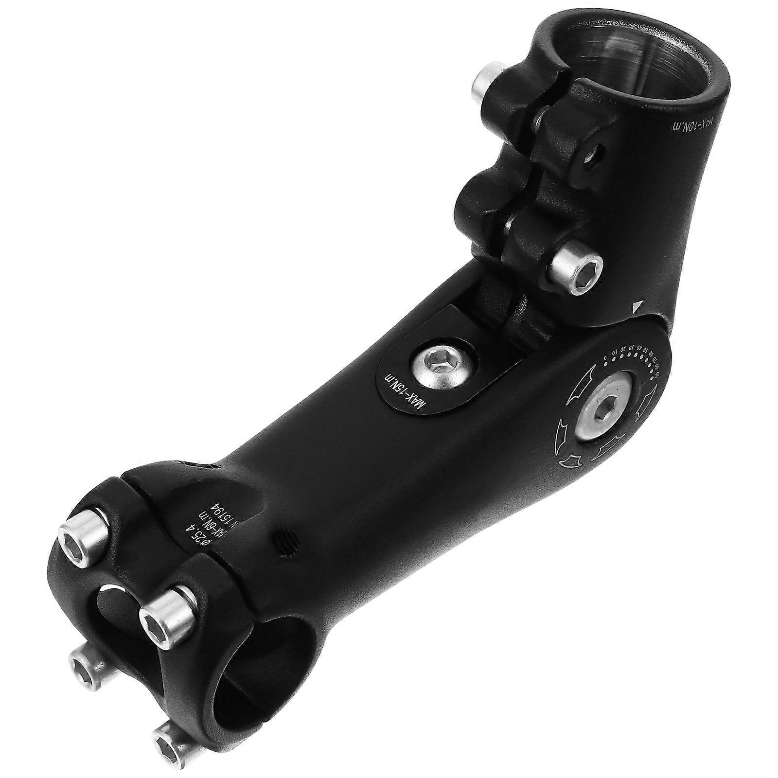 Mountain Bike Stem Raiser Extension Bicycle Handlebar Component 12.5X9.5CM Black Handlebar Height Adjustment 1Set