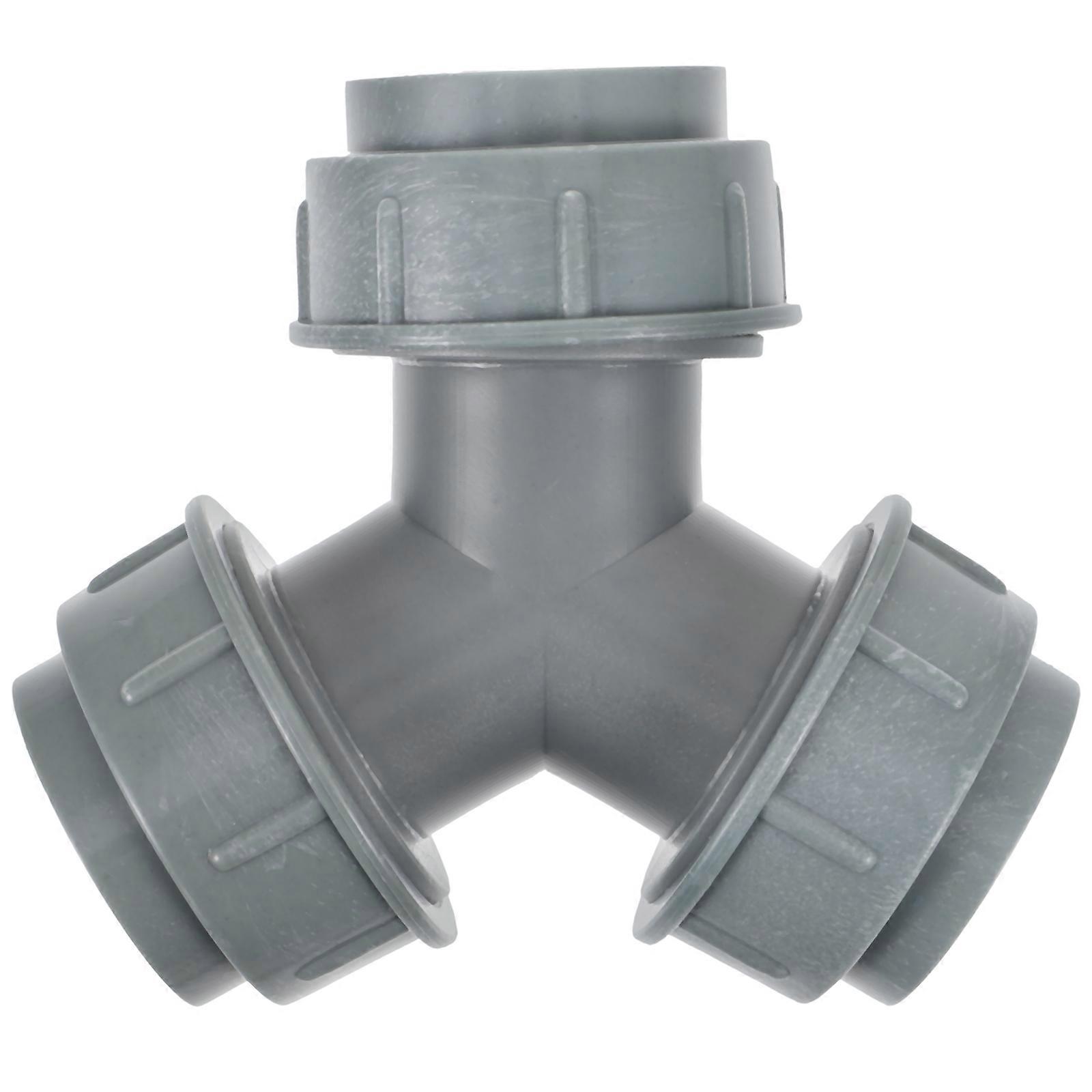 Washer Drain Hose Connector Y Shaped Plastic Adapter for Sink Pipes Grey Color 9x9x3cm Splitter for Washing Machine or Sink 1Pack