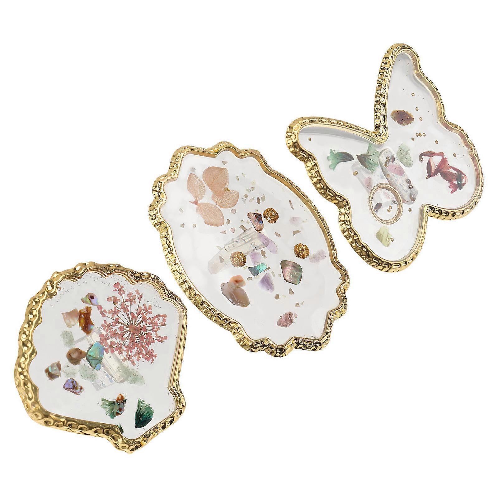 Nail Accessories For Nail Technician Alloy Manicure Plate Home Use And Nail Salon Use 3Pcs