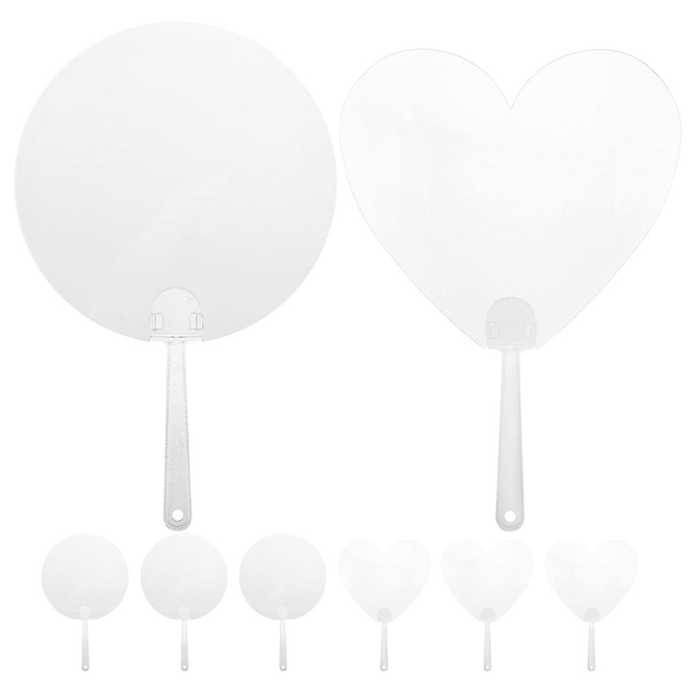 Blank Design Handheld Fans Lightweight For Stage Performance 8Pcs