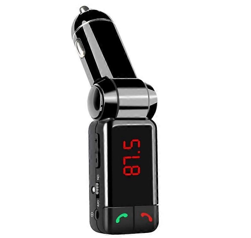 FM Transmitters,Chronus Bluetooth Car Kit FM Transmitter Handsfree Aux Mp3 Player Modulator with LED Display Portable Dual USB Charger(Black)