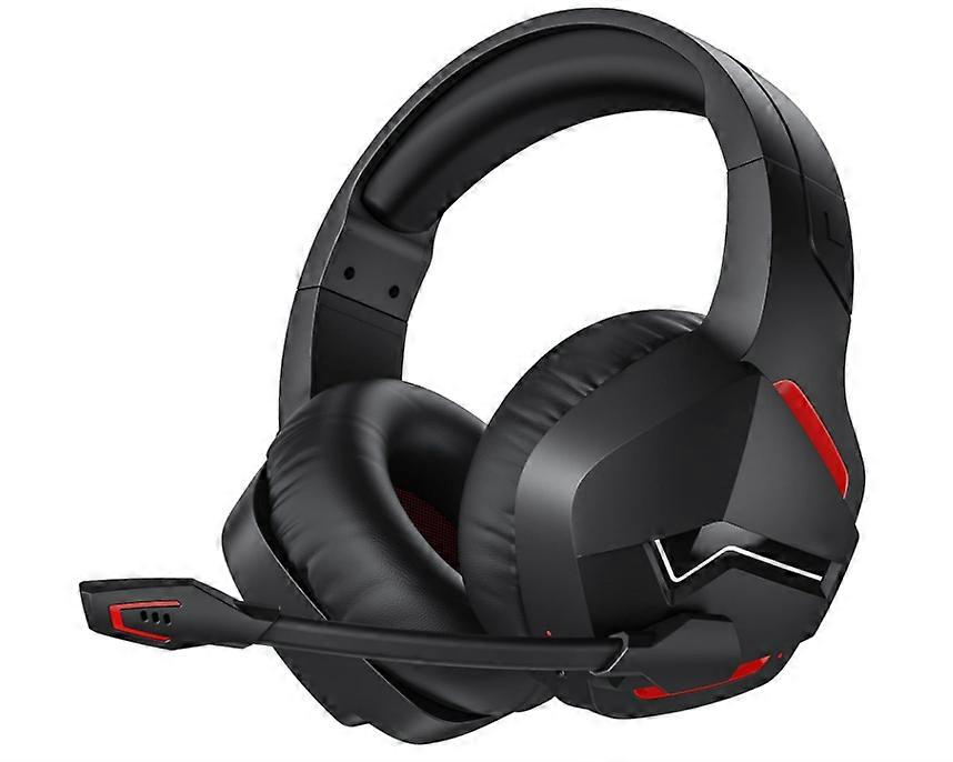 Wireless Gaming Headset with Microphone for PC PS4 PS5 Playstation 4 5, 2.4G Wireless Bluetooth USB Gamer Headphones with Mic(Red)