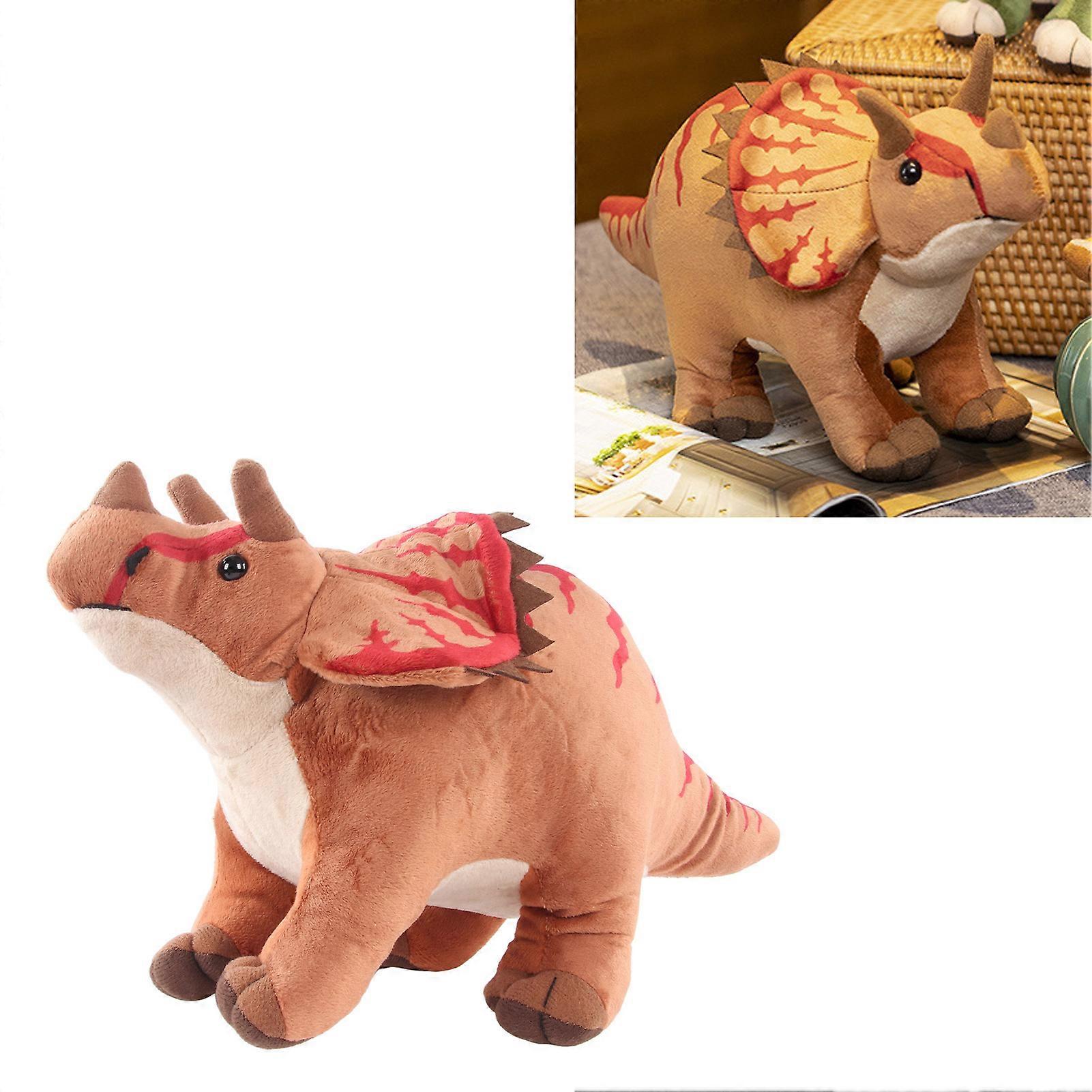 Soft Stuffed Triceratops Toy Cartoon Multi Function Stimulation Triceratops Plush Toy for Children 