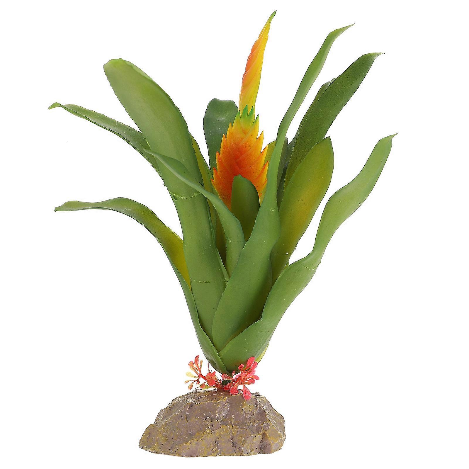 Realistic Artificial Aquarium Plants for Fish Tanks, Lightweight Terrarium Greenery for Reptile Boxes, Natural Style Simulation Water Plants for